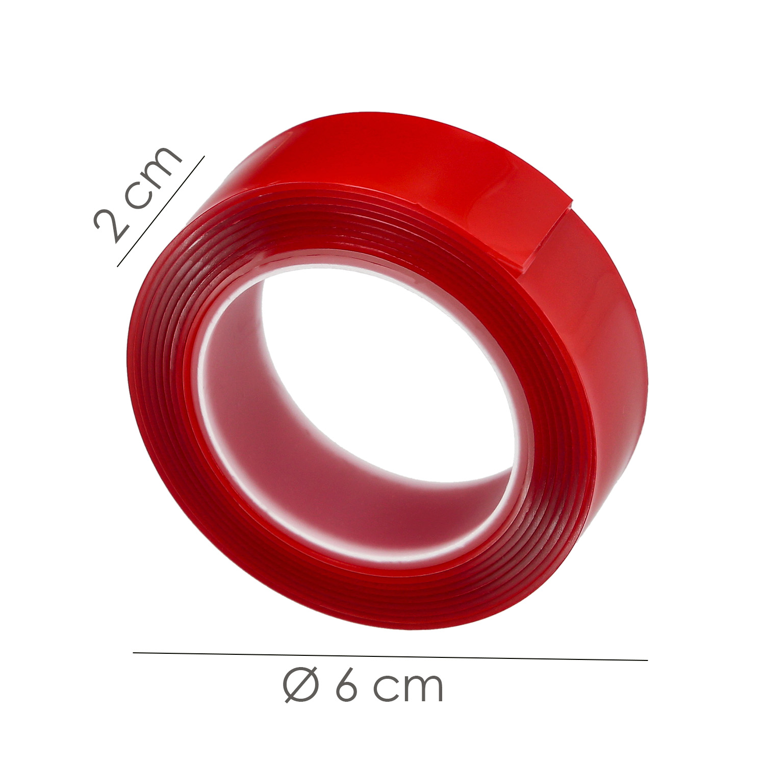 Cinta Doble Cara Elástica transparente 1,5 m. x 19 mm. - Imagen 2