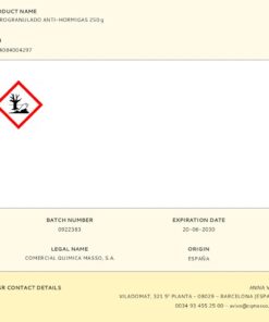 Alternative view of MICROGRANULADO ANTI-HORMIGAS 250G PREBEN 231190N MASSO
