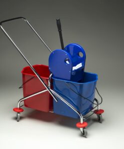 Alternative view of CARRO NIQUELADO 2 SERV. MOD.B043 CHASIS METAL+ 2 CUBOS 30L+ESCURRIDOR