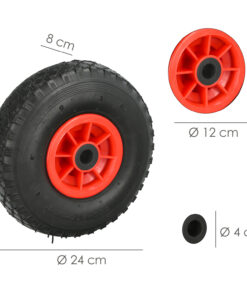 Alternative view of Rueda Carretilla Almacen / Sacos  Neumática llanta plástico 20 mm.