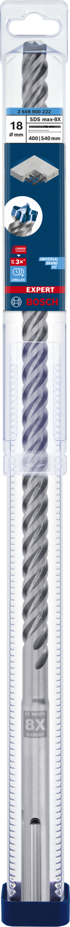 Alternative view of BROCA SDS MAX-8X CABEZA MACIZA, 4 CORTES: 18X 400 X 540