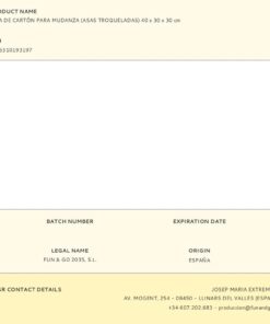 Alternative view of CAJA DE CARTON PARA MUDANZA (ASA TROQUELADA) 40X30X30CM FUN & GO FUN AND GO