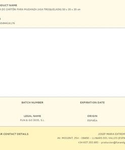 Alternative view of CAJA DE CARTON PARA MUDANZA (ASA TROQUELADA) 50X35X35CM FUN & GO FUN AND GO