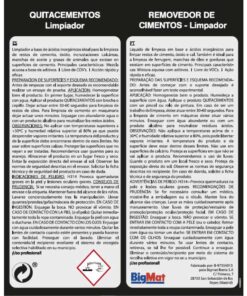 Alternative view of QUITACEMENTOS PREMIUM 5LT BIGMAT