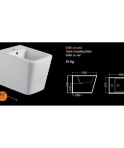 Alternative view of BIDET RIMLESS A SUELO NARANJA/GINEBRA
