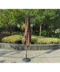 Alternative view of PARASOL RECT.CON MANIVELA MOD.CALETA MARRON 300X200X38