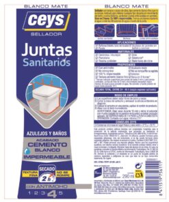 Alternative view of CEYS STOP MOHO JUNTAS SANITARIOS BLANCO MATE CARTUCHO 290ML