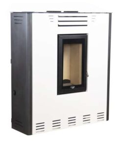 ESTUFA DE PELLET PASILLO 12 KW S-PLUS CANALIZADA BLANCA