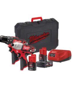 TALADRO PERCUTOR + ATORNILLADOR IMPACTO MILWAUKEE M12 (D)