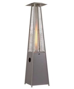 ESTUFA TERRAZA DE GAS FLAMME PIRAMIDE PLATA