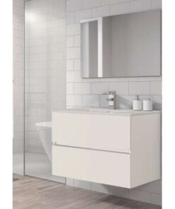 MUEBLE BAÑO CANCUN 80CM 2 CAJONES BLANCO FUTURBAÑO