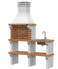 BARBACOA FARO 143,5LX 47PX 210A+ PARRILLA+ BANCADA+FREGADERO LEIRICIMEN