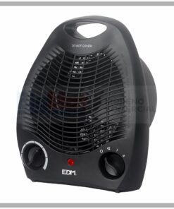 CALEFACTOR DE SUELO VERTICAL. COLOR NEGRO. 1000-2000W EDM