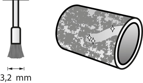 Cepillo de acero al carbono 3,2 mm