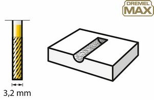 Broca de tallado de carburo de tungsteno DREMEL® MAX