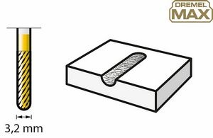 Broca de tallado de carburo de tungsteno DREMEL® MAX