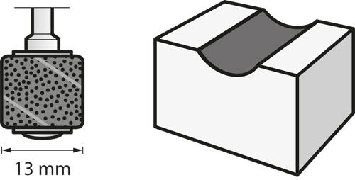 Banda de lija de 13 mm, grano 60