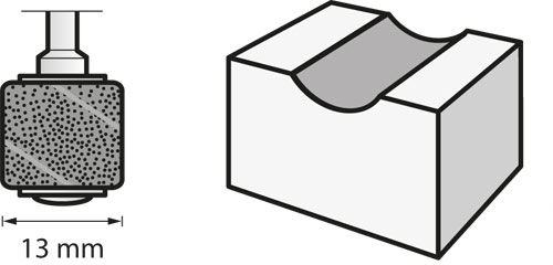 Banda de lija de 13 mm, grano 120