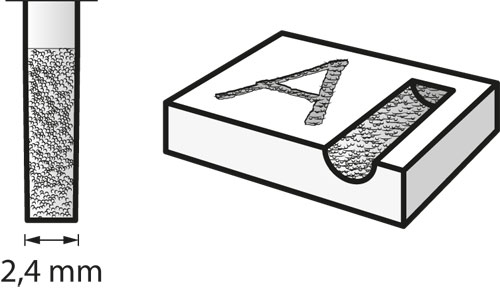 Muela de diamante 2,4 mm