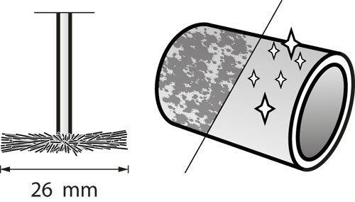 Cepillo abrasivo de alto rendimiento 26 mm