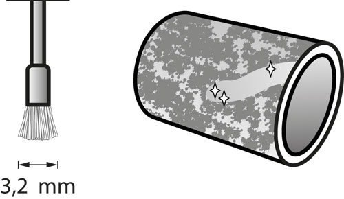 Cepillo de latón 3,2 mm