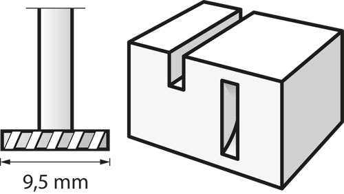 Fresa de alta velocidad 9,5 mm