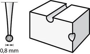 Fresa para grabar 0,8 mm