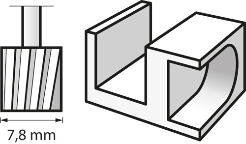 Fresa de alta velocidad 7,8 mm