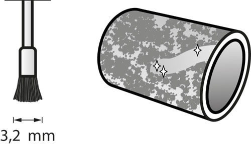 Cepillo de cerdas 3,2 mm