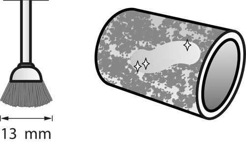 Cepillo de acero al carbono 13 mm