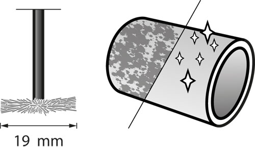 Cepillo de acero inoxidable 19 mm