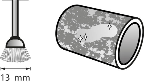 Cepillo de latón 13 mm