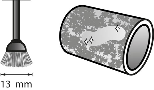 Cepillo de acero inoxidable 13 mm