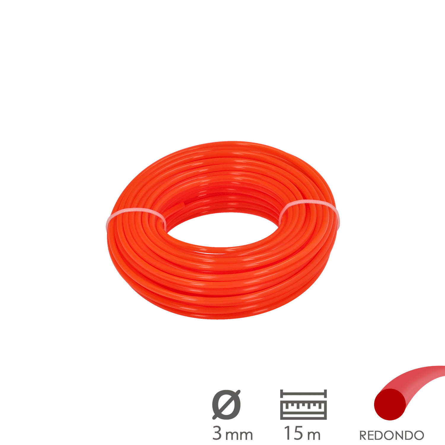 Hilo Nylon Redondo 3,0mm (Rollo 15mt.) - Imagen 2