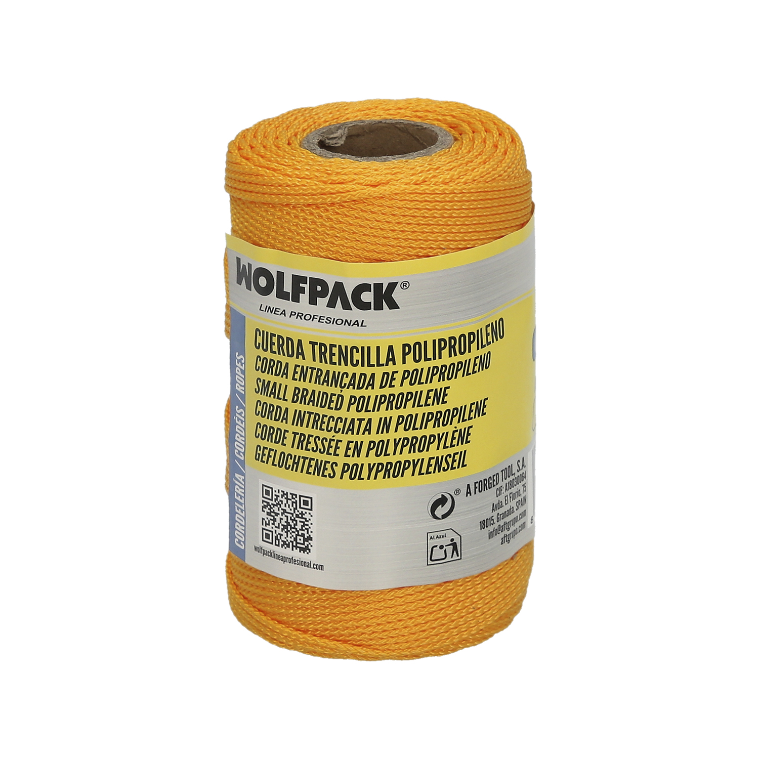Cuerda Trencilla Polipropileno Amarillo (Bobina 100 Metros) - Imagen 4