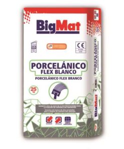 CEMENTO COLA BIGMAT PORCELANICO FLEX BLANCO (SACO 25 KG)