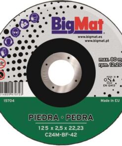 DISCO PIEDRA BIGMAT C24R 125X2,5X22,23 (RETRACTIL) (B) KLINGSPOR