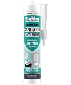 SILICONA ACIDA SANITARIA BIGMAT BLANCA 290ML WOLF GROUP