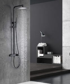 Alternative view of CONJUNTO DUCHA MONOMANDO SUECIA NEGRO MATE