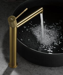 Alternative view of MONOMANDO LAVABO ALTO LINE ORO CEPILLADO LINE / TOP