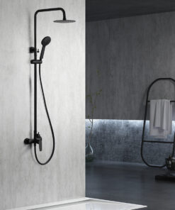 Alternative view of CONJUNTO DUCHA MONOMANDO BELGICA NEGRO MATE