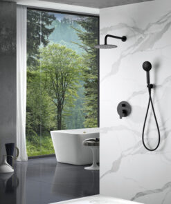 Alternative view of CONJUNTO DUCHA MONOMANDO EMPOTRADO BELGICA NEGRO MATE