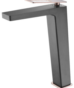 MONOMANDO LAVABO ALTO SUECIA NEGRO ORO ROSA BRILLO