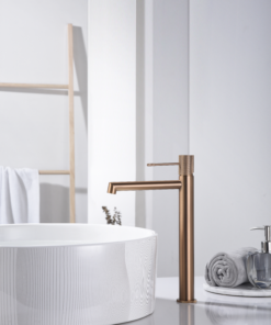 Alternative view of MONOMANDO LAVABO ALTO LINE ORO ROSA CEPILLADO LINE / TOP