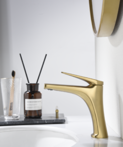 Alternative view of MONOMANDO LAVABO DELOS ORO CEPILLADO DELOS / PA