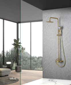 Alternative view of CONJUNTO DUCHA MONOMANDO ROMA ORO CEPILLADO