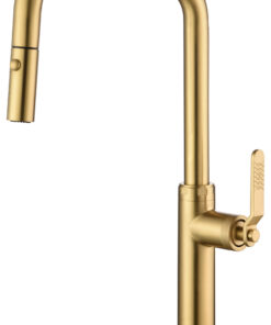 GRIFO COCINA NIZA ORO CEPILLADO EXTRAIBLE