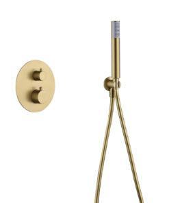 CONJUNTO DUCHA TERMOSTATICO EMPOTRADO MONZA ORO CEPILLADO