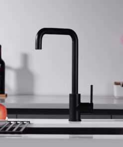 Alternative view of GRIFERIA DE COCINA LOIRA NEGRO MATE