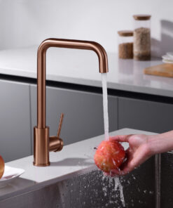 Alternative view of GRIFERIA DE COCINA LOIRA ORO ROSA CEPILLADO